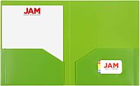 JAM Paper Heavy-Duty 2-Pocket Plastic Presentation Folders - Letter Size