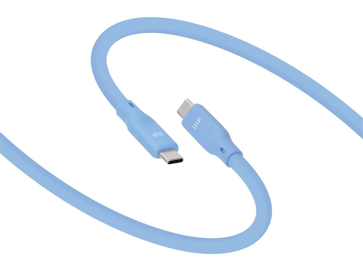 Monoprice USB4 Gen 2 Silicone Cable 6ft Blue