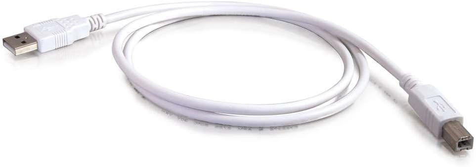 C2G 13400 USB 2.0 A to B USB Cable, 9.84 Feet (3 Meters), White