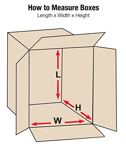 Aviditi 18128R Corrugated Cardboard Box 18 1/2" L x 12 1/2" W x 8" H, Kraft, For Shipping, Packing and Moving (Pack of 25)