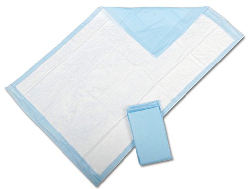 Medline Light Absorbency Disposable Underpads, Quilted Fluff Core, 23" x 36", 150 Count