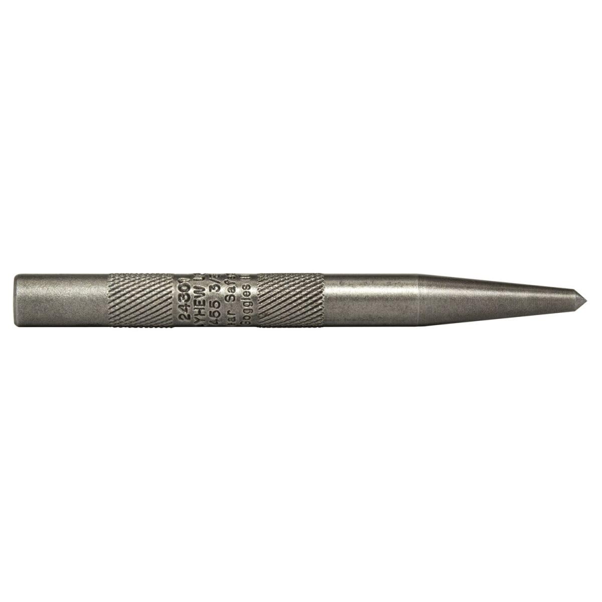 Mayhew Tools Knurled Center Punch, Black Oxide Finish