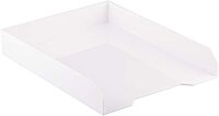 JAM PAPER Stackable Paper Trays - White - Desktop Document, Letter, & File Organizer Tray - 2/Pack