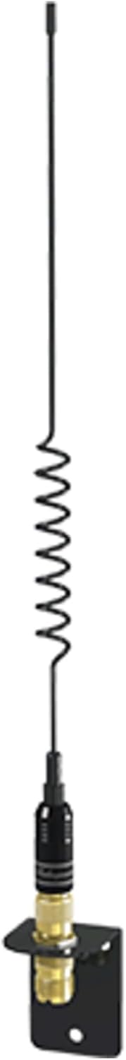 Shakespeare VHF 15in 5216 SS Black Whip Antenna - Bracket Included