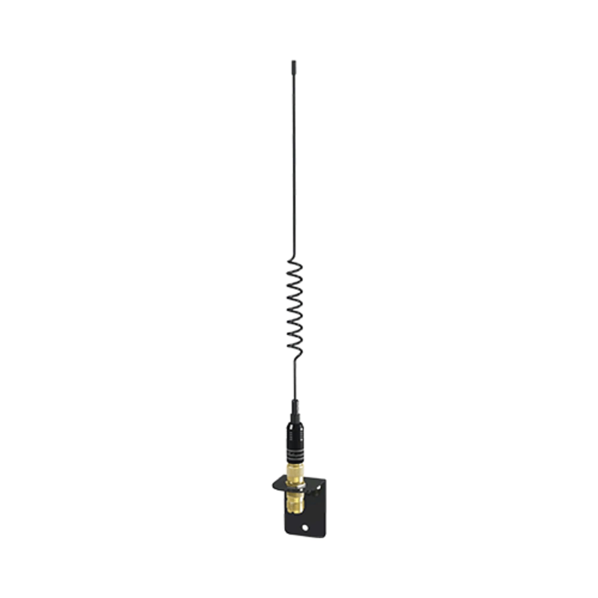 Shakespeare VHF 15in 5216 SS Black Whip Antenna - Bracket Included