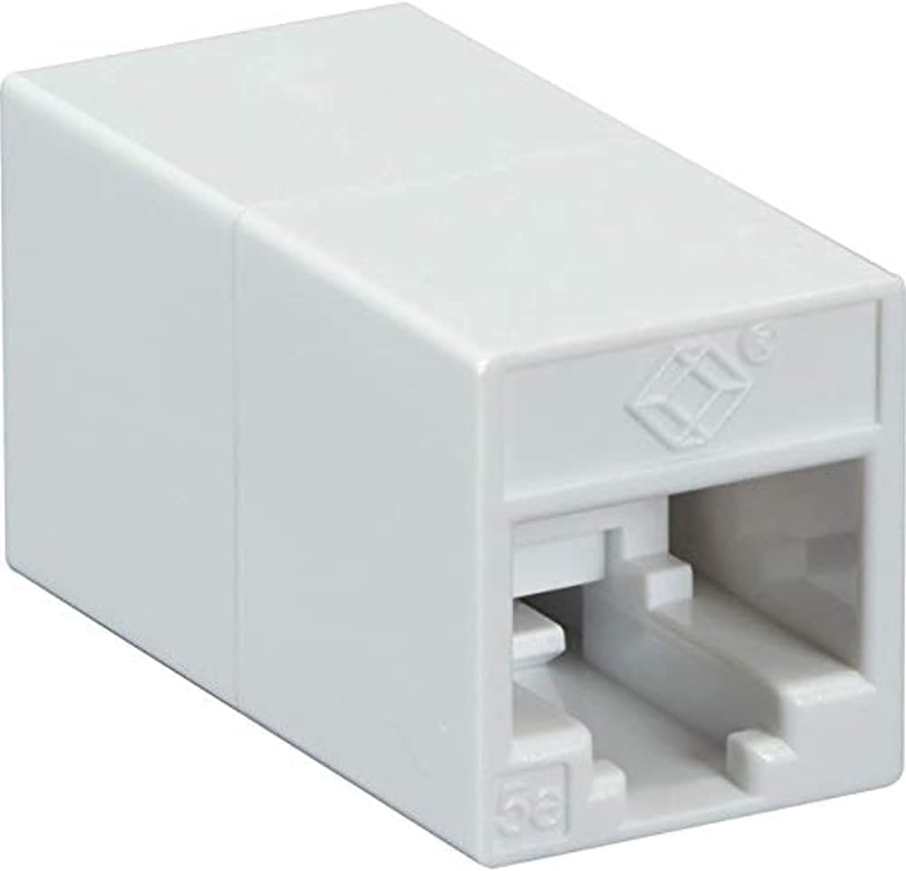 FM506-R2 CAT5e Coupler, Straight-Pinned, Unshielded, White, Single-Pack