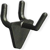 Azar Displays Glass-Filled Nylon Hooks, 1in, Black, Pack Of 50 Hooks