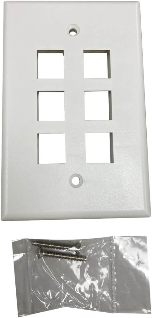Tripp Lite Safe-IT Single-Gang Keystone Wall Plate, Ivory