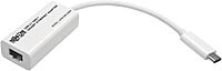Tripp Lite USB-C to Gigabit Ethernet NIC Network Adapter 10/100/1000 Mbps White - Network adapter - USB-C 3.1