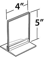 Azar Displays 102729 4-Inch by 5-Inch Vertical or Horizontal T-Strip Acrylic Sign Holder, 10-Pack