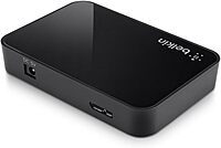 Belkin 4-Port USB 3.0 Hub – SuperSpeed Powered Station with 5Gbps Data & Charging, Compact Desktop Adapter for Laptops, iPhone Chargers, Printers, Storage Devices – Black