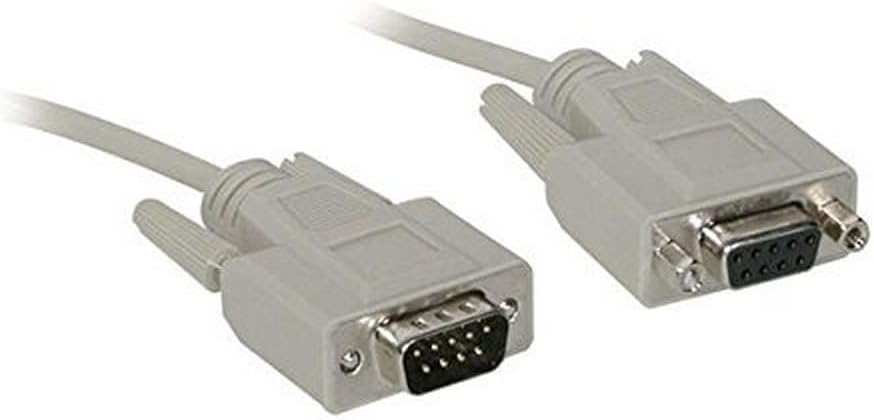 C2G 02711 DB9 M/F Serial RS232 Extension Cable, Beige (6 Feet, 1.82 Meters)