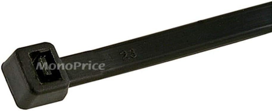 MONOPRICE Cable Ties 100-Piece Pack Nylon Zip Ties - Black