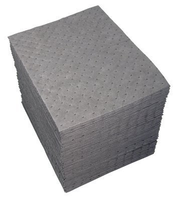 Sorbent Pad: Universal Use, 15" x 19", 44 gal, Gray