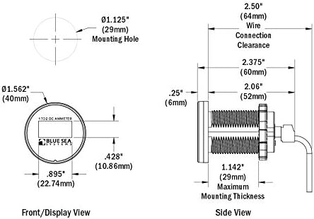 BLUE SEA SYSTEMS Mini OLED Meters for Marine, RV and More