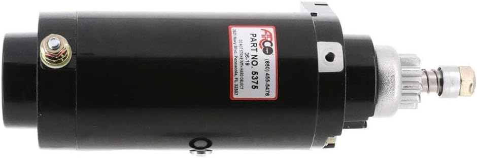 Arco 5375 Outboard Starter for Mercury/Mariner 50-90 HP/65 Jet, 10-Tooth Drive Gear