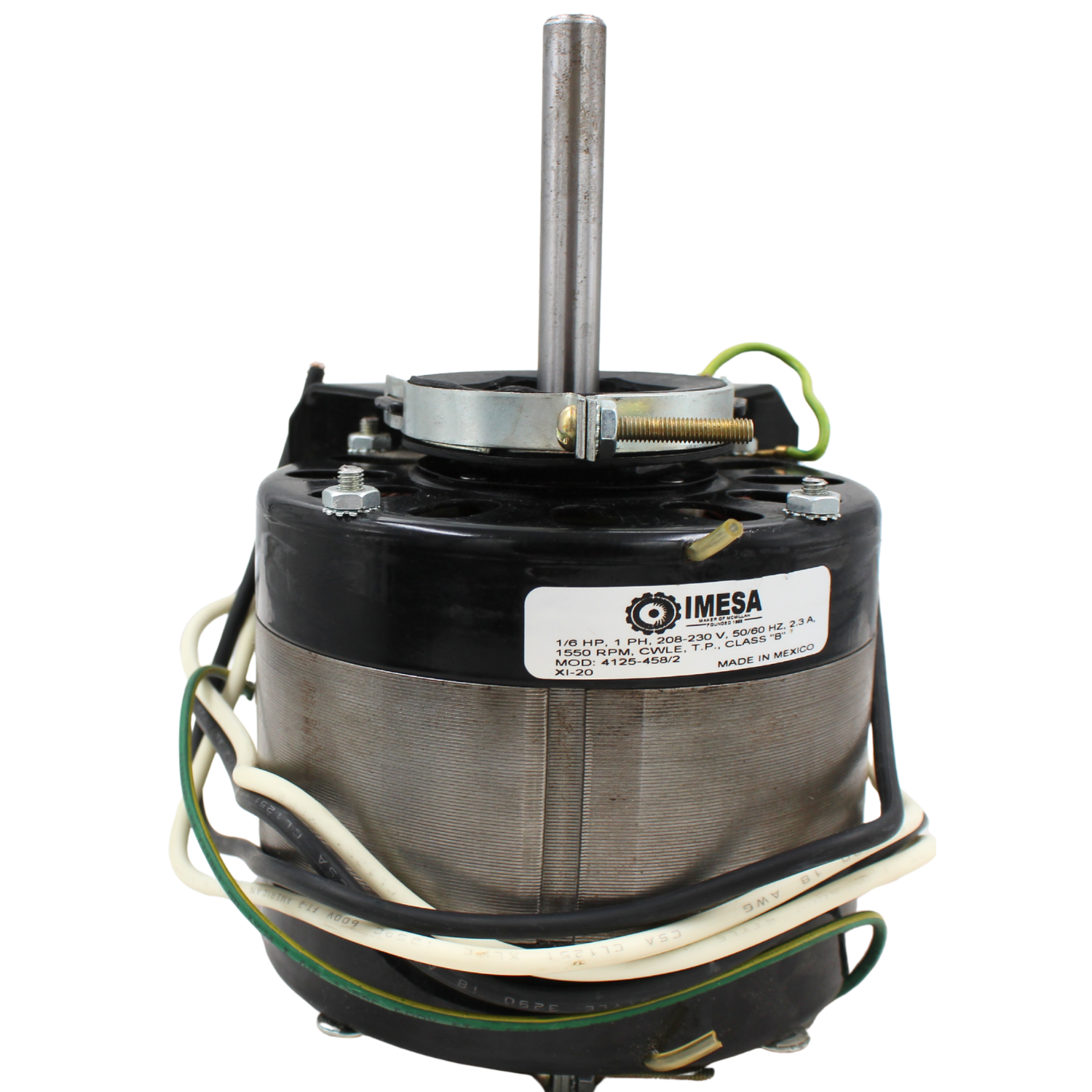 Motor tipo Polo Sombreado McMillan, 208-230 V, 50/60 Hz, 1550 RPM, 1/6 Hp, Rotacion CWLE, Clase B - 4125-458/2