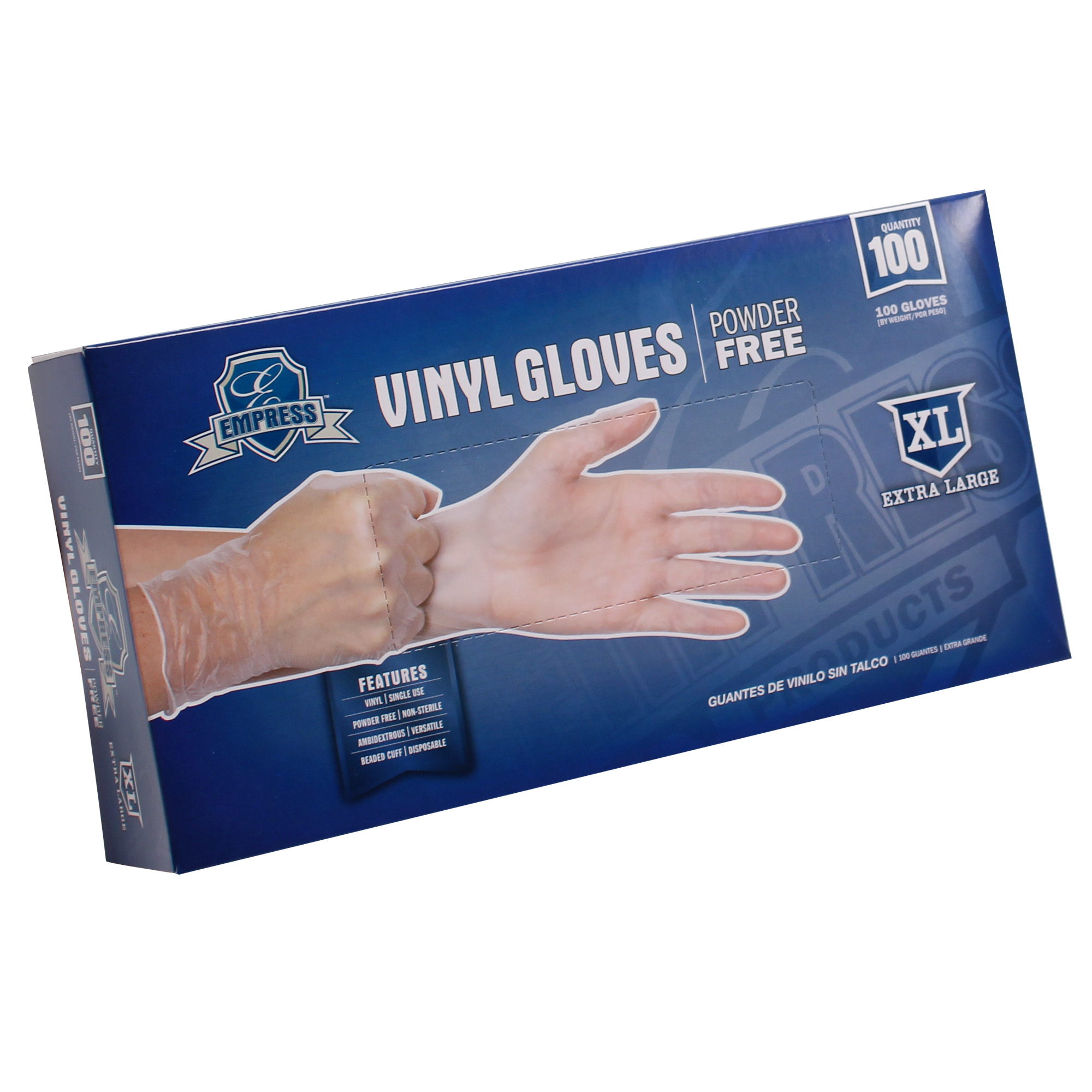 Empress Vinyl Glove Powder Free Extra Large 10 / 100 cs