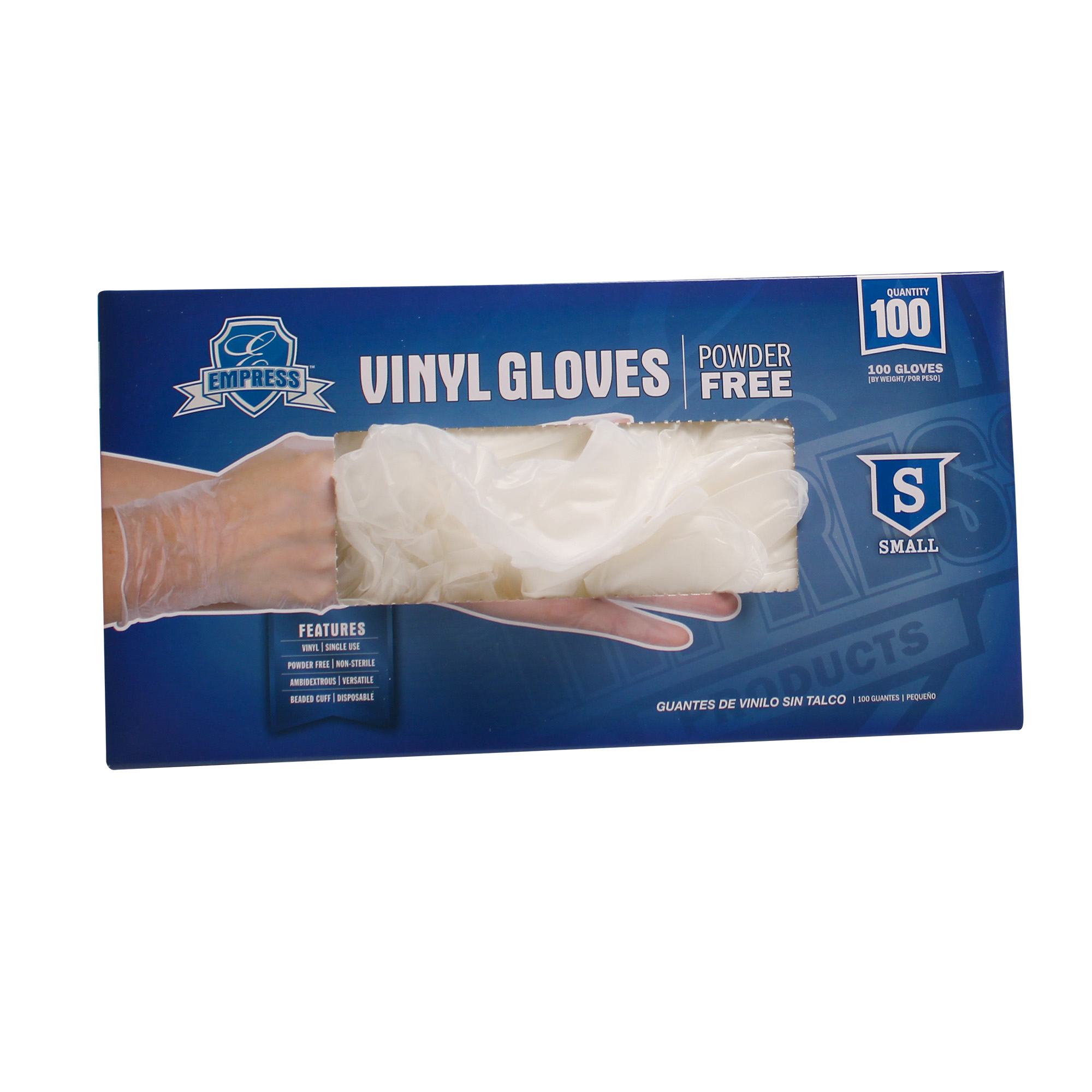 Empress Vinyl Glove Powder Free Small 10 / 100 cs