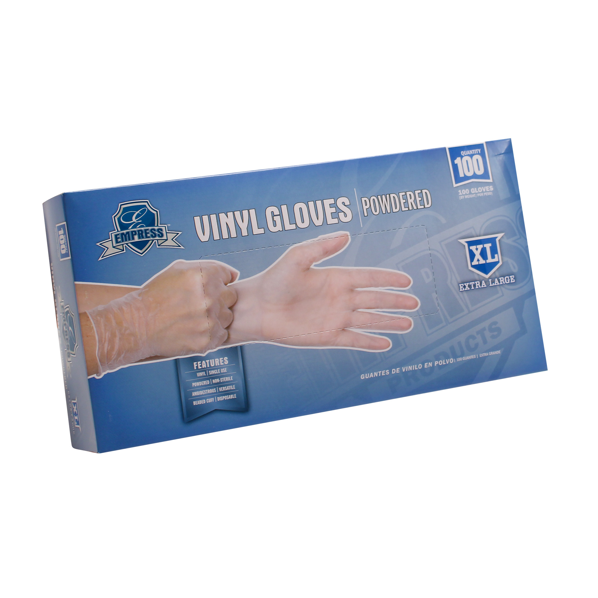 Empress Vinyl Glove Powdered Extra Large 10 / 100 cs