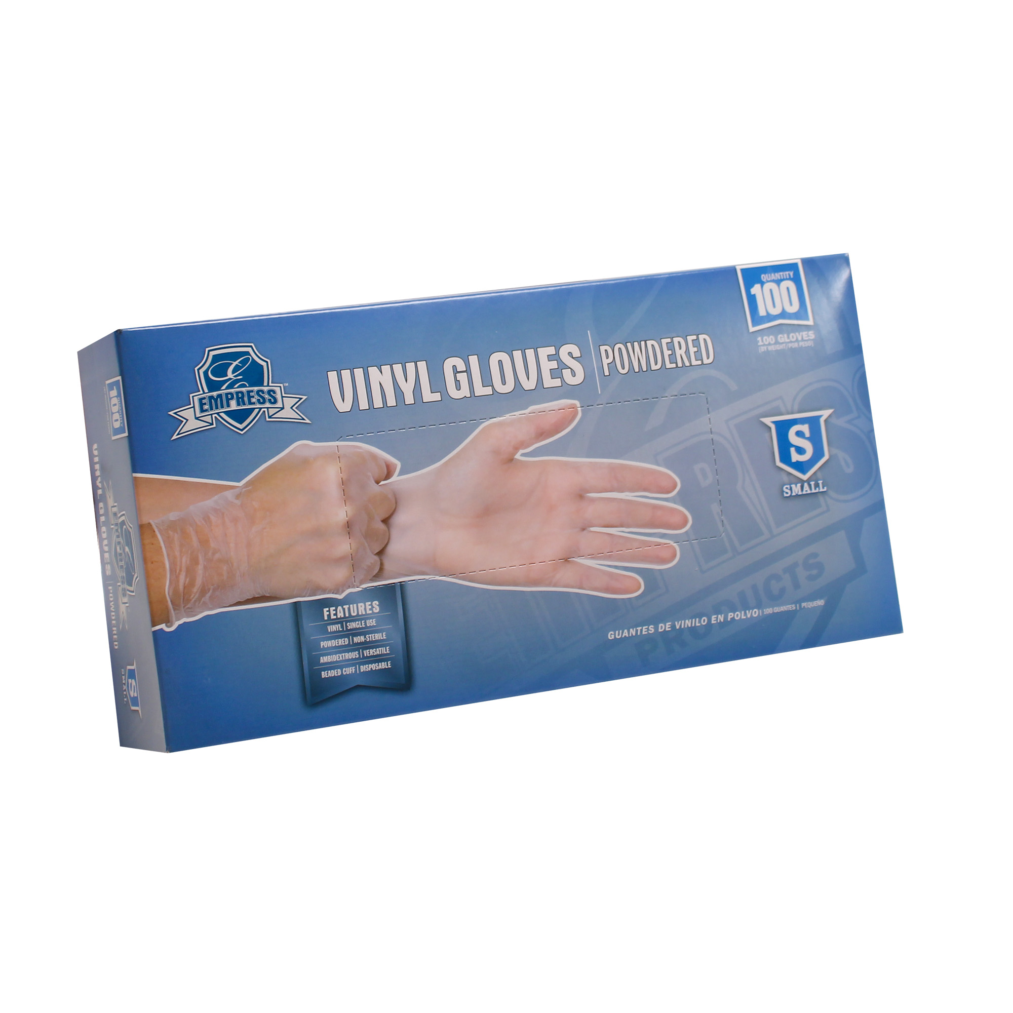 Empress Vinyl Glove Powdered Small 10 / 100 cs