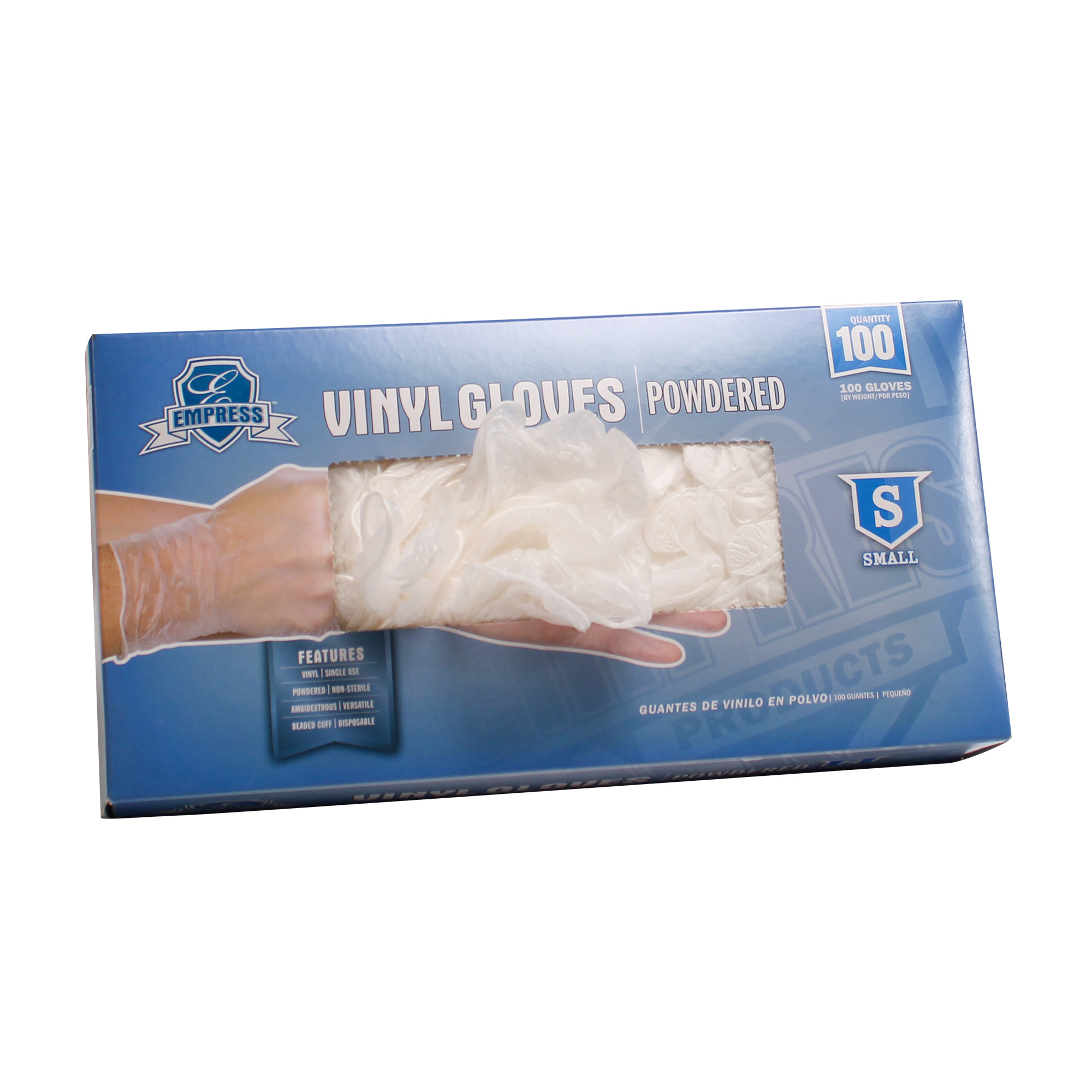 Empress Vinyl Glove Powdered Small 10 / 100 cs