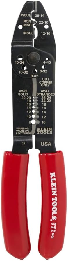 Klein Tools 1001 Multi Tool, Made in USA, Wire Stripper / Wire Cutter / Crimper for 8-22 AWG