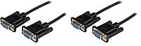StarTech.com 1m Black DB9 RS232 Serial Null Modem Cable F/F - DB9 Female to Female - 9 pin RS232 Null Modem Cable - SCNM9FF1MBK