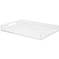 Martha Stewart Brody Acrylic Letter Tray, Letter Organizer Desk Tray, File Organizer Tray for Magazines, Folders, Notebooks, Desk Accessories, 12.75" x 8.75", Clear