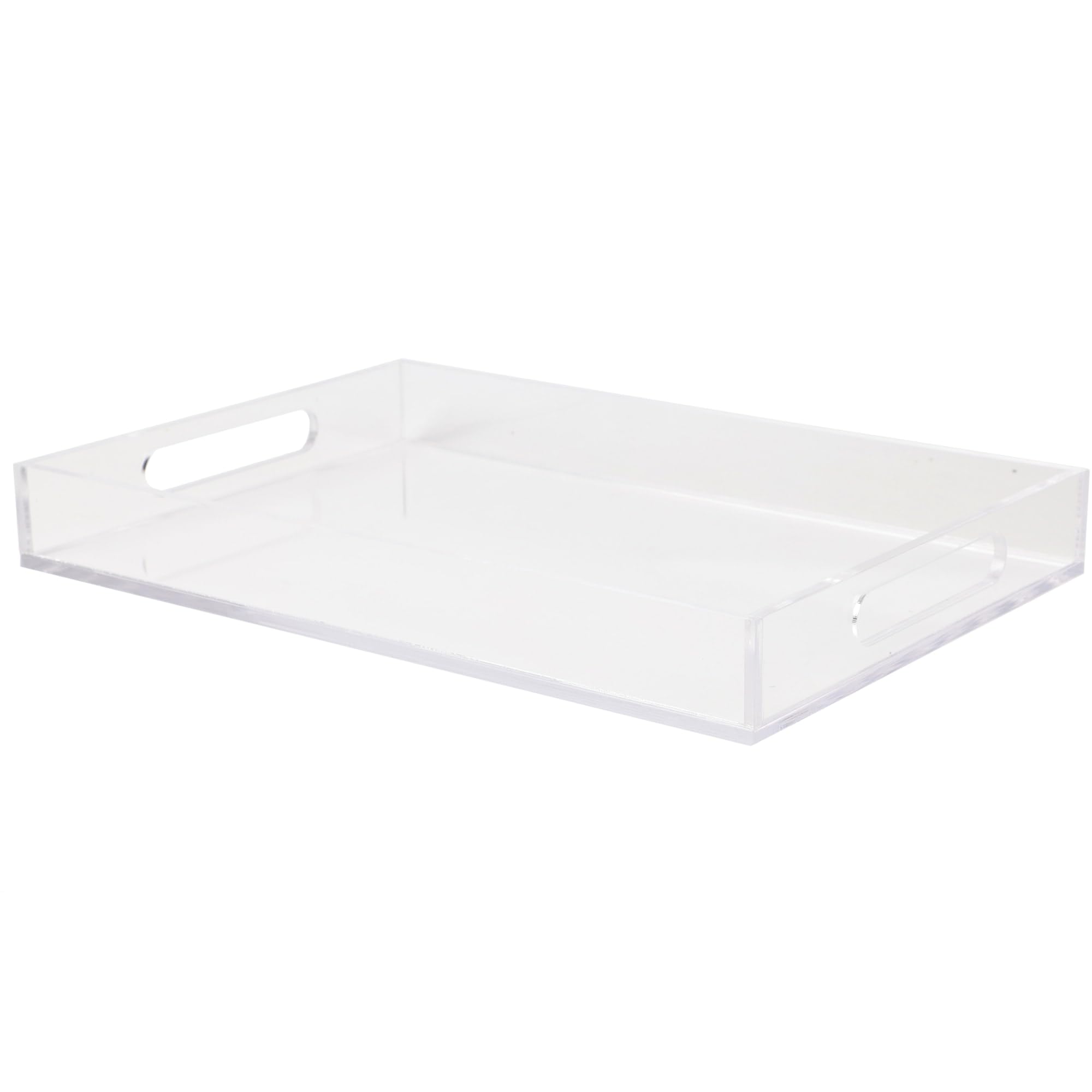 Martha Stewart Brody Acrylic Letter Tray, Letter Organizer Desk Tray, File Organizer Tray for Magazines, Folders, Notebooks, Desk Accessories, 12.75" x 8.75", Clear