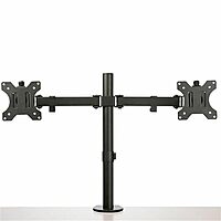 StarTech.com Desk Mount Dual Monitor Arm - Desk Clamp/Grommet VESA Monitor Mount for up to 32 inch Displays - Ergonomic Articulating Monitor Arm - Height Adjustable/Tilt/Swivel/Rotating (ARMDUAL2)