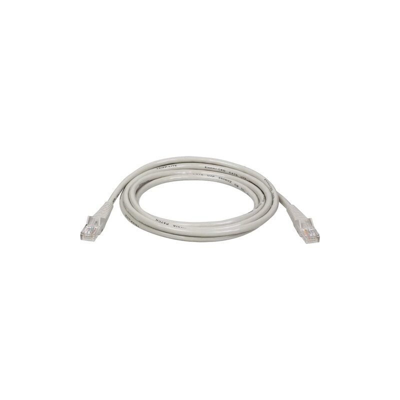 Eaton Tripp Lite Series Cat5e 350 MHz Snagless Molded (UTP) Ethernet Cable (RJ45 M/M), PoE - Gray