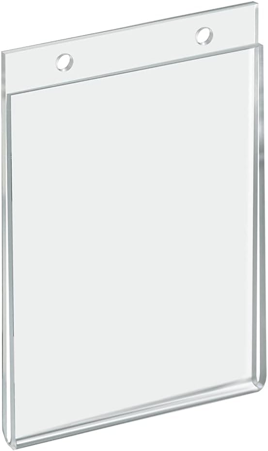 AZAR DISPLAYS U-Frame Wall-Mount Acrylic Sign Holders, Clear, Pack Of 10