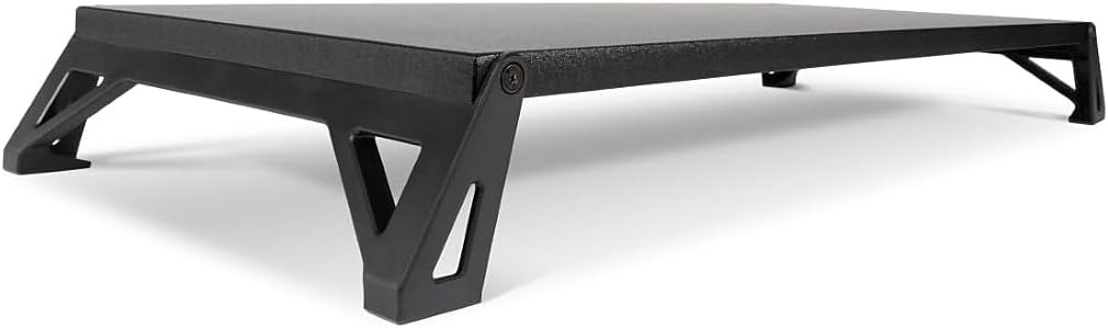 Allsop Lo Riser Monitor Stand, for 32" Monitors, 24" X 11" X 2" to 3", Black, Supports 30 Lb
