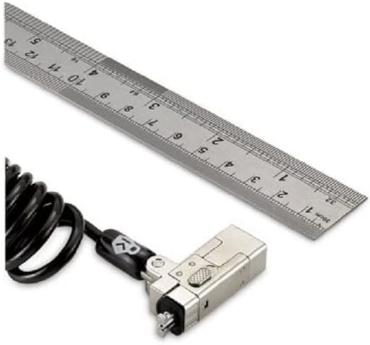 Kensington Slim NanoSaver 2.0 Portable Laptop Lock with Key, Self-retracting, Lockable, Flat Thin Profile, Universal Fit