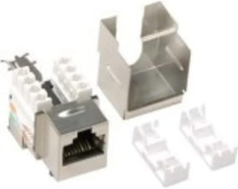 Unirise Cat6 Keystone Jack 110 Type Punch Down, Shielded