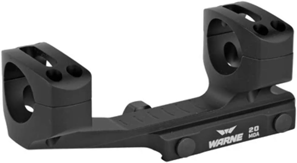 WARNE 20MOA Extended Skeletonized 1 inch Scope Mount - Matte Black