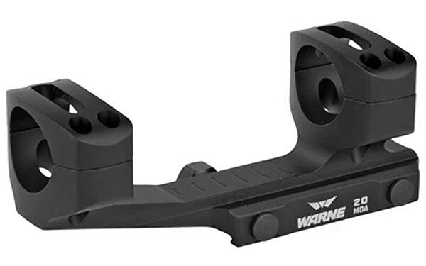 WARNE 20MOA Extended Skeletonized 1 inch Scope Mount - Matte Black