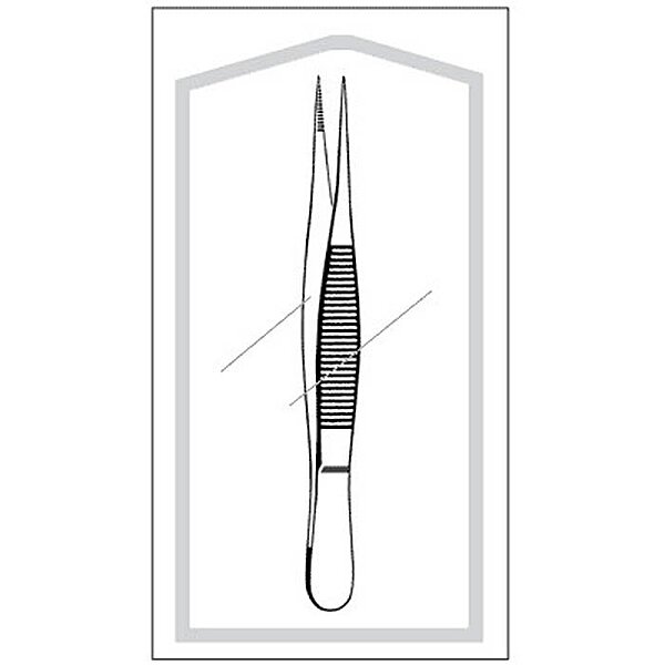 Econo Sterile™ Splinter Forceps Straight Fine Pointed Serrated Tips 4-1/2 Inch Sterile (EA)