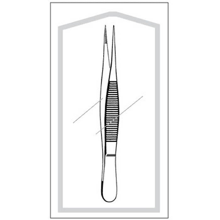 Econo Sterile™ Splinter Forceps Straight Fine Pointed Serrated Tips 4-1/2 Inch Sterile (EA)