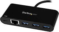 StarTech.com USB C to Ethernet Adapter - 3 Port - with Power Delivery (USB PD) - Power Pass Through Charging