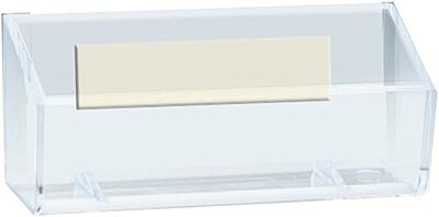 Azar Displays Business Card Holders With Adhesive Tape, 1-5/8inH x 3-3/4inW x 1inD, Clear, Pack Of 10 Holders