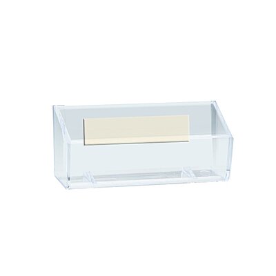 Azar Displays Business Card Holders With Adhesive Tape, 1-5/8inH x 3-3/4inW x 1inD, Clear, Pack Of 10 Holders