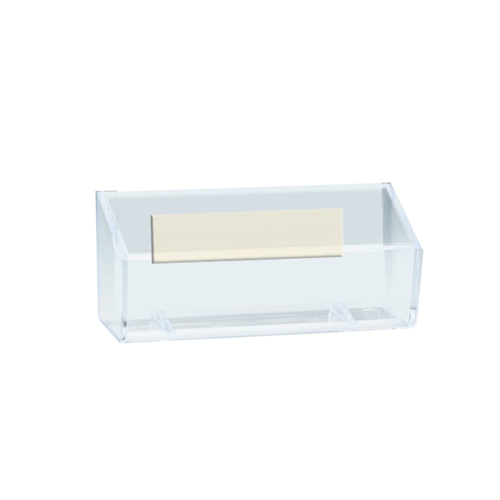 Azar Displays Business Card Holders With Adhesive Tape, 1-5/8inH x 3-3/4inW x 1inD, Clear, Pack Of 10 Holders