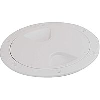 Sea-Dog Screw-Out Deck Plate - White - 5" (2 Pack)