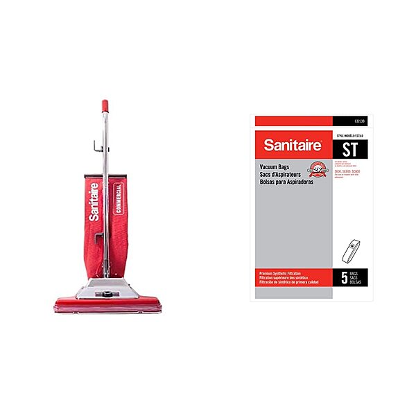 Sanitaire SC899H Upright Vacuum + 5PK Vacuum Bags SC899H + Vacuum Bag