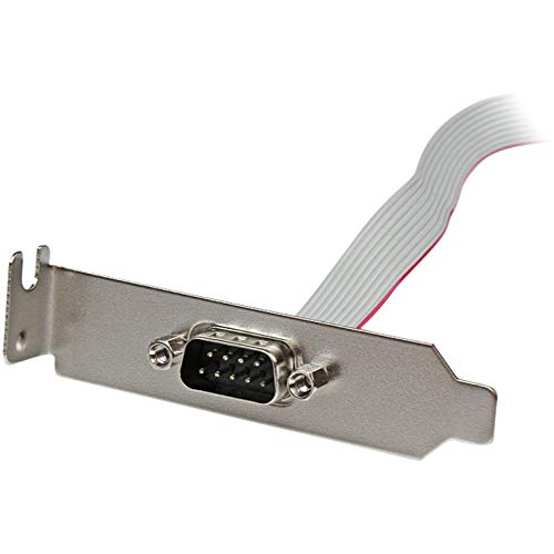 StarTech.com 1 Port 16-Inch DB9 Serial Port Bracket to 10 Pin Header - Low Profile (PLATE9M16LP) (Pack of 2) 1 Count (Pack