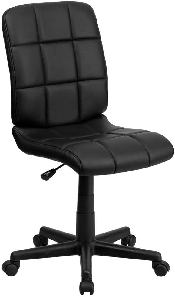 Flash Furniture Clayton Mid-Back Tufted Vinyl Upholstered Swivel Desk Chair with Padded Seat