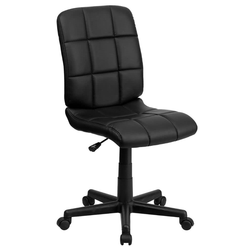 Flash Furniture Clayton Mid-Back Tufted Vinyl Upholstered Swivel Desk Chair with Padded Seat