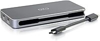 C2G USB-C 7-in-1 Dual Display MST Docking Station with HDMI, DisplayPort, VGA and Power Delivery up to 100W - 4K 30Hz